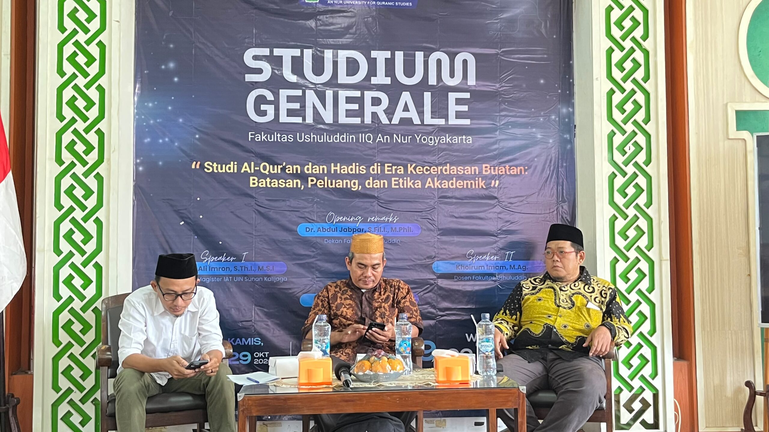 Fakultas Ushuluddin IIQ An Nur Yogyakarta Gelar Studium Generale, Bahas Peluang dan Etika Studi Al-Qur’an dan Hadis di Era AI
